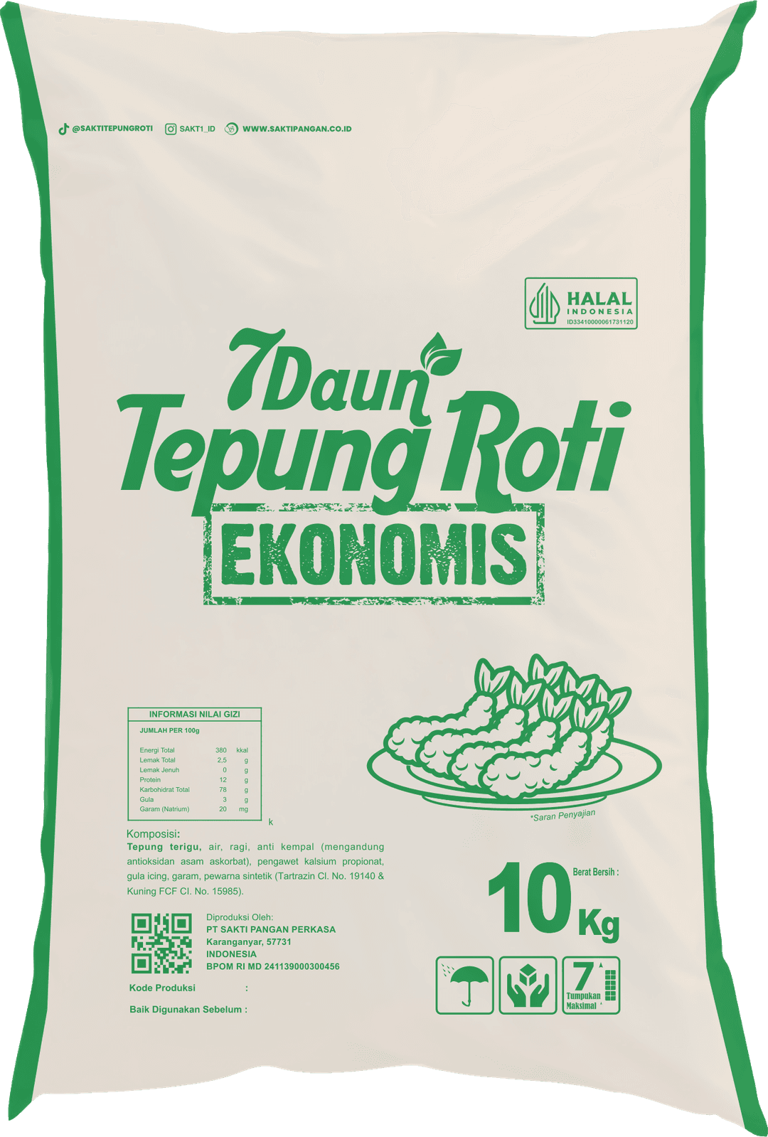 Tepung Roti 7Daun 10kg